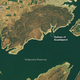 A satellite photo showing water levels at Valdecañas Reservoir on July 24, 2013.